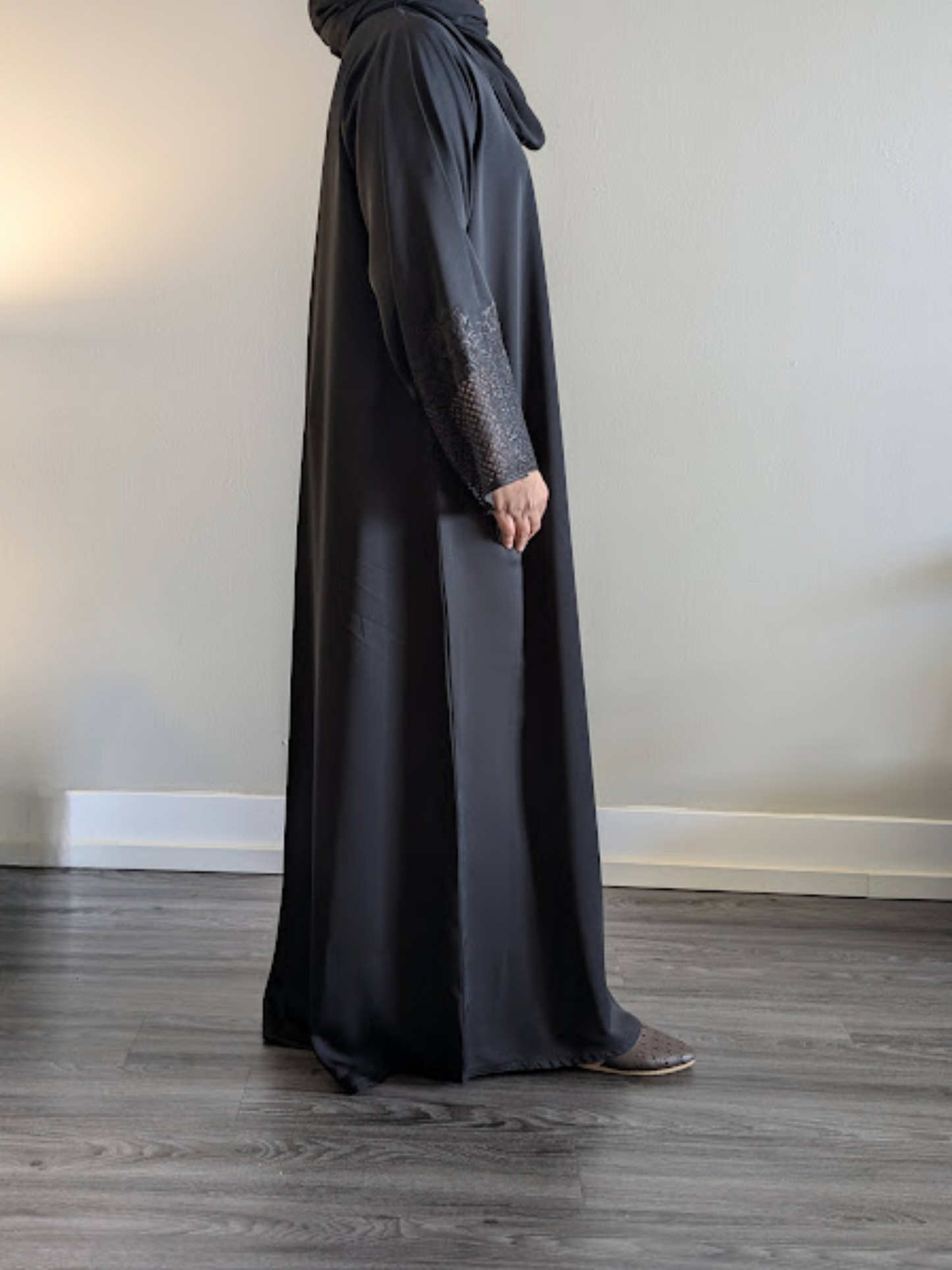 Premium Black Cut Work Embroidery Abaya