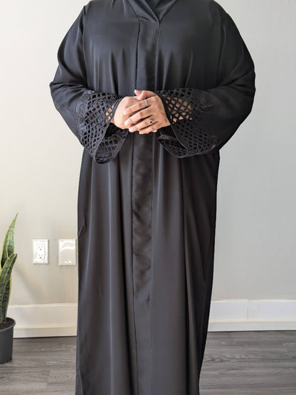 Rose Cut Work Abaya