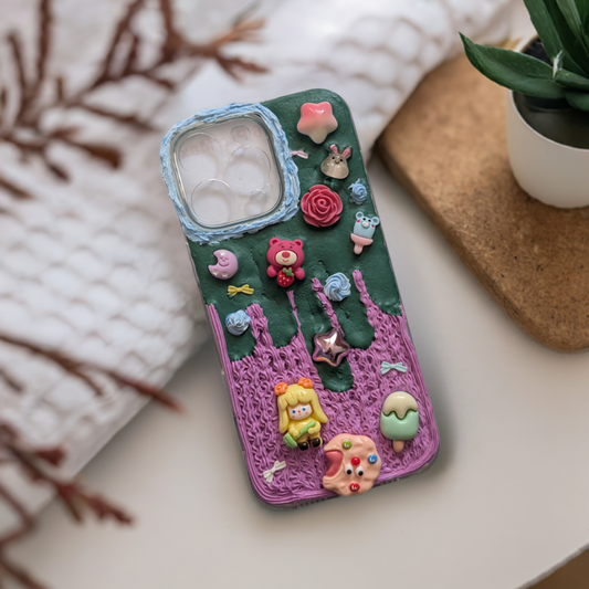 Handmade Decoden Candy Silicon Case Cover for iPhone 16 Pro Max